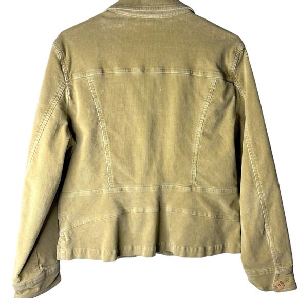 St. John's Bay Courduroy Blazer Women's XL Tan Classic Retro MOD Modern Utility - Picture 4 of 9